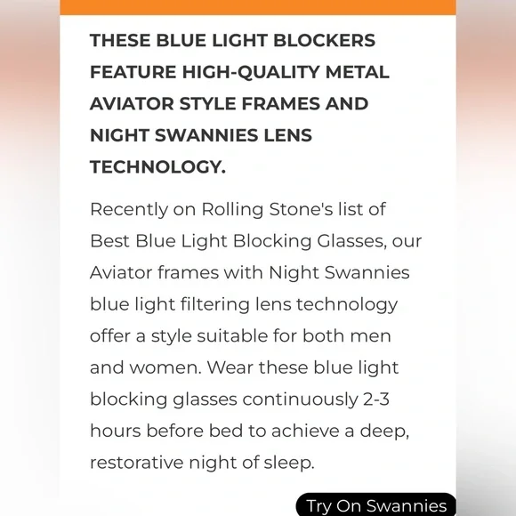 Swanwick Large Aviator Glasses Night Blue Light Blocking - Picture 4 of 16